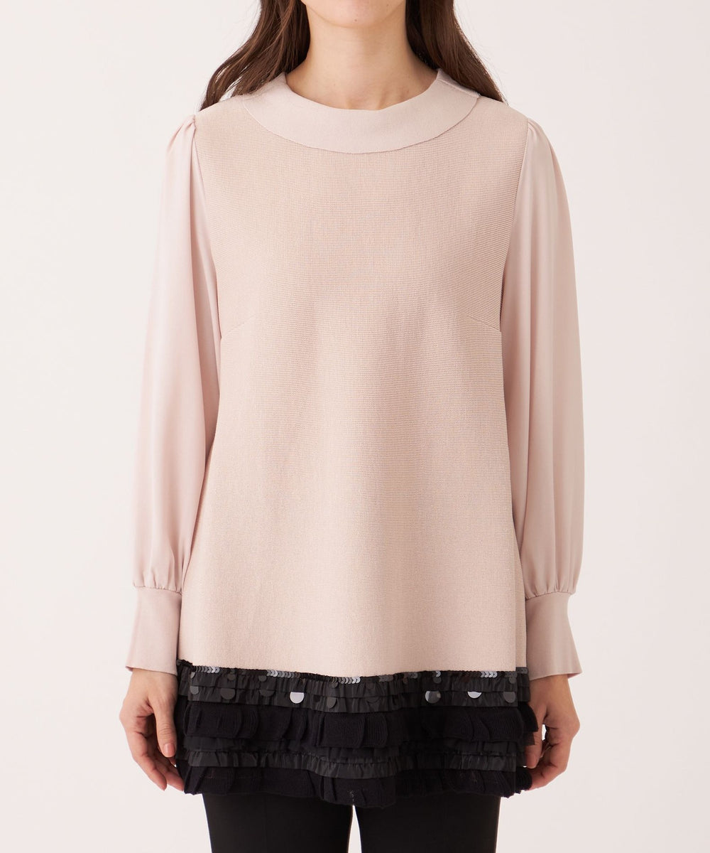 L】エレガンスヘム ニットチュニック(トップス)｜TO BE CHIC(トゥー