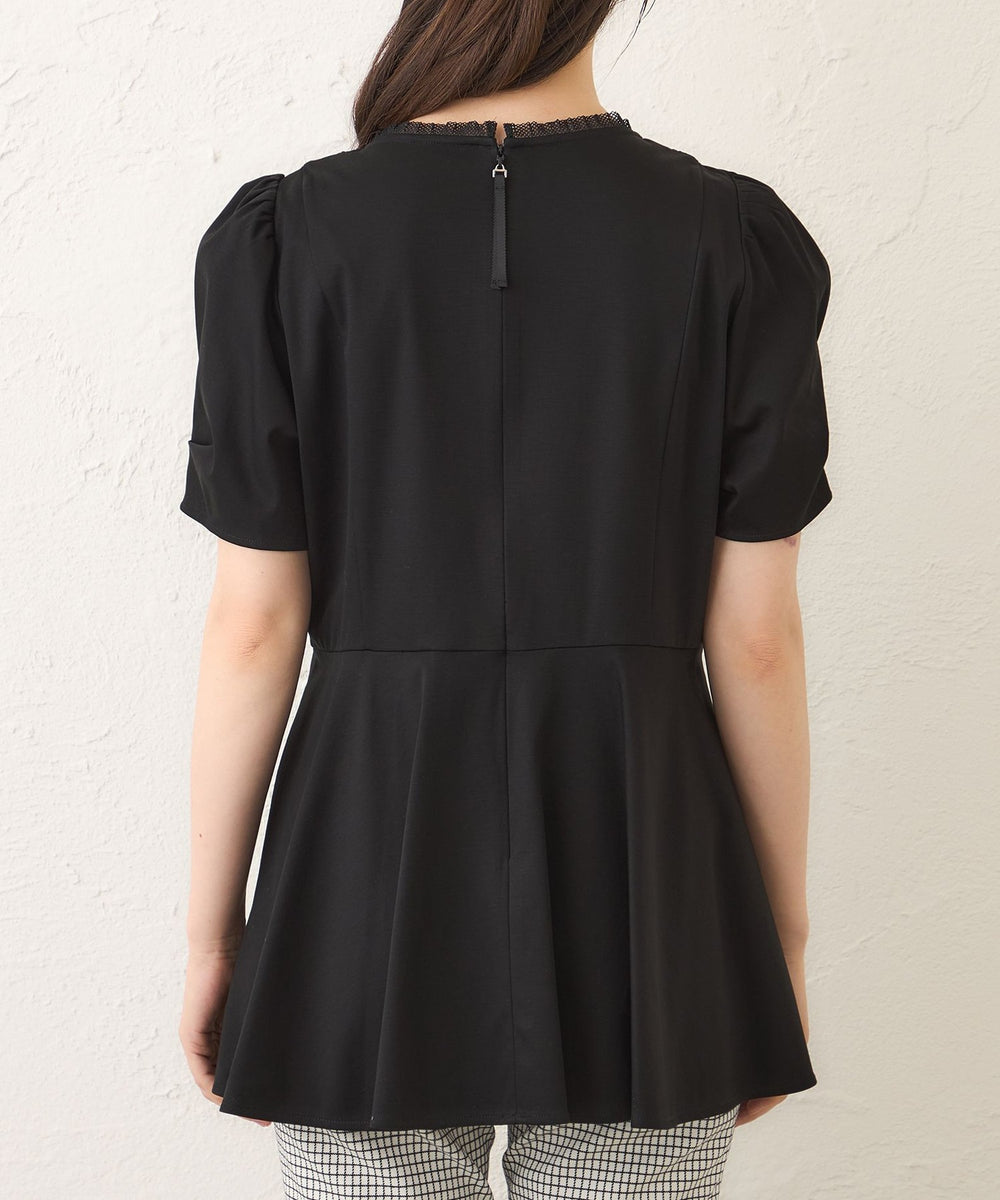 L】コマフリル カットソーコンビチュニック(トップス)｜TO BE