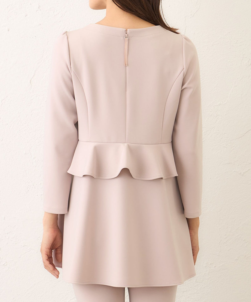 L】マットストレッチダンボール チュニック(トップス)｜TO BE CHIC