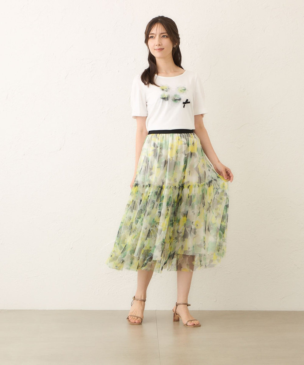 L】ぼかしフラワーモチーフ プルオーバー(トップス)｜TO BE CHIC