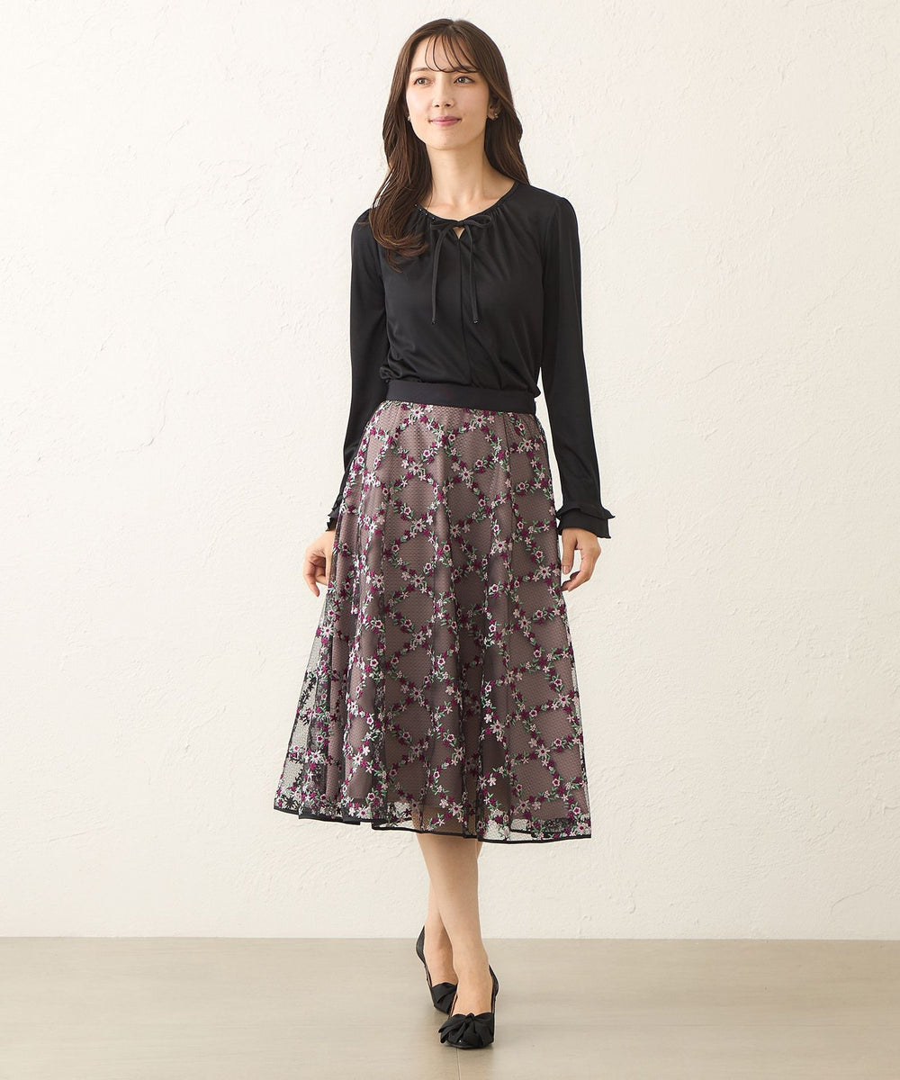 L】リボンビジュー カットソー(トップス)｜TO BE CHIC(トゥー ビー