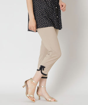 L】バイカラーサイドリボン パンツ(パンツ)｜TO BE CHIC(トゥー ビー