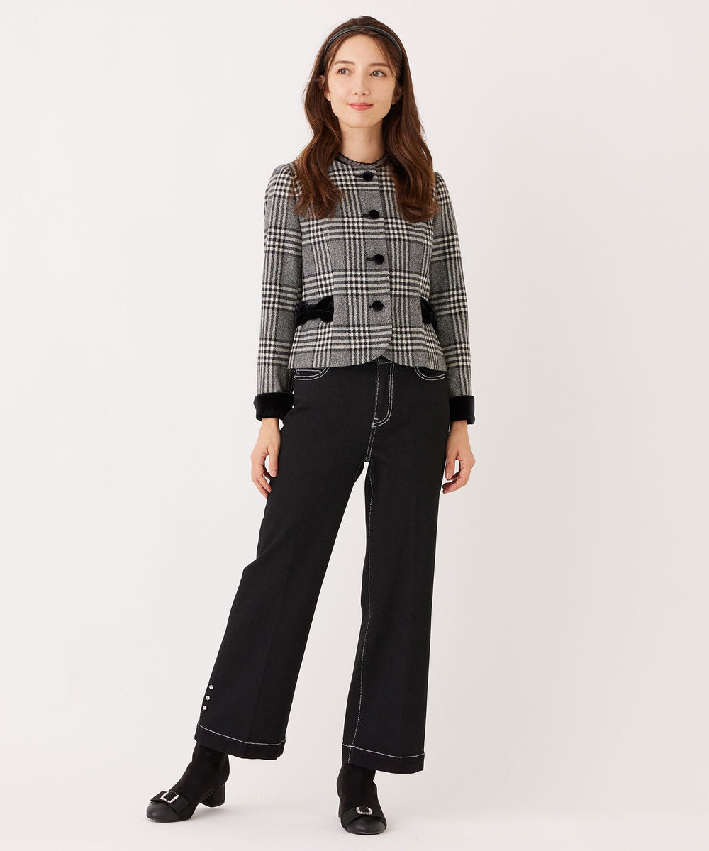 L】ブラック ワイドデニム(パンツ)｜TO BE CHIC(トゥー ビー シック)の