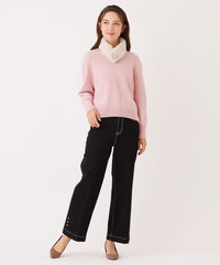 L】ブラック ワイドデニム(パンツ)｜TO BE CHIC(トゥー ビー シック)の