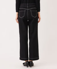 L】ブラック ワイドデニム(パンツ)｜TO BE CHIC(トゥー ビー シック)の