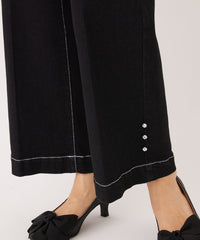 L】ブラック ワイドデニム(パンツ)｜TO BE CHIC(トゥー ビー シック)の