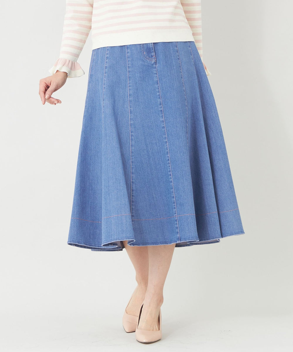 L】エレガンスデニム パネルスカート(スカート)｜TO BE CHIC(トゥー