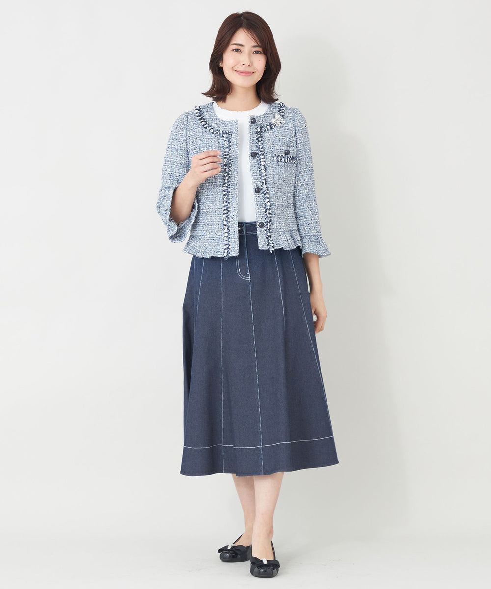 L】エレガンスデニム パネルスカート(スカート)｜TO BE CHIC(トゥー