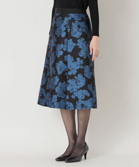 L】フラワーモールライク ジャカードスカート(スカート)｜TO BE