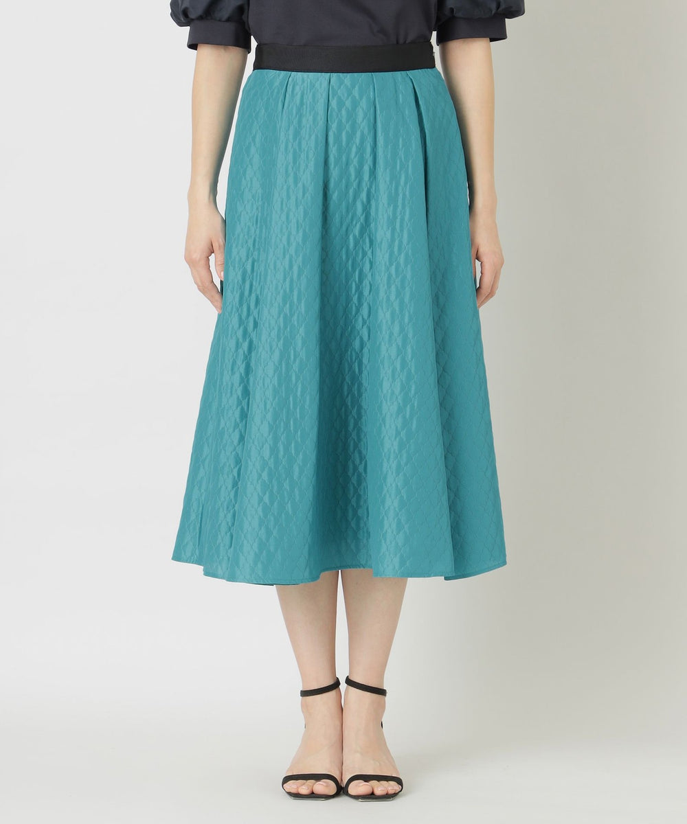 L】キルティングライクジャカード タックスカート(スカート)｜TO BE