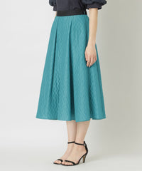 L】キルティングライクジャカード タックスカート(スカート)｜TO BE