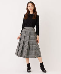 L】グレンチェック タックスカート(スカート)｜TO BE CHIC(トゥー ビー