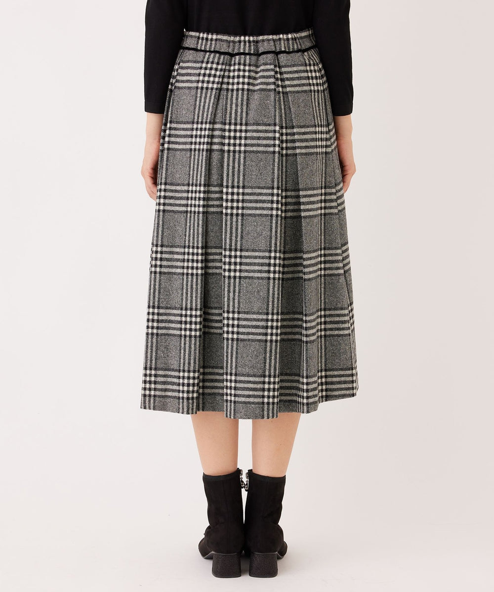 L】グレンチェック タックスカート(スカート)｜TO BE CHIC(トゥー ビー