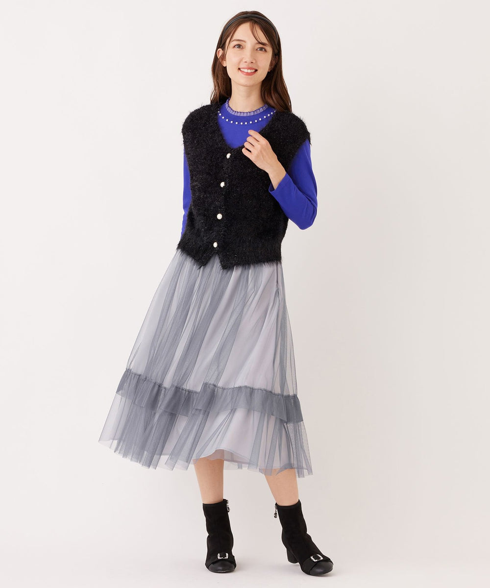 bbbb専用ページ L】チュールヘムボーダー フレアスカート(スカート)｜TO BE CHIC