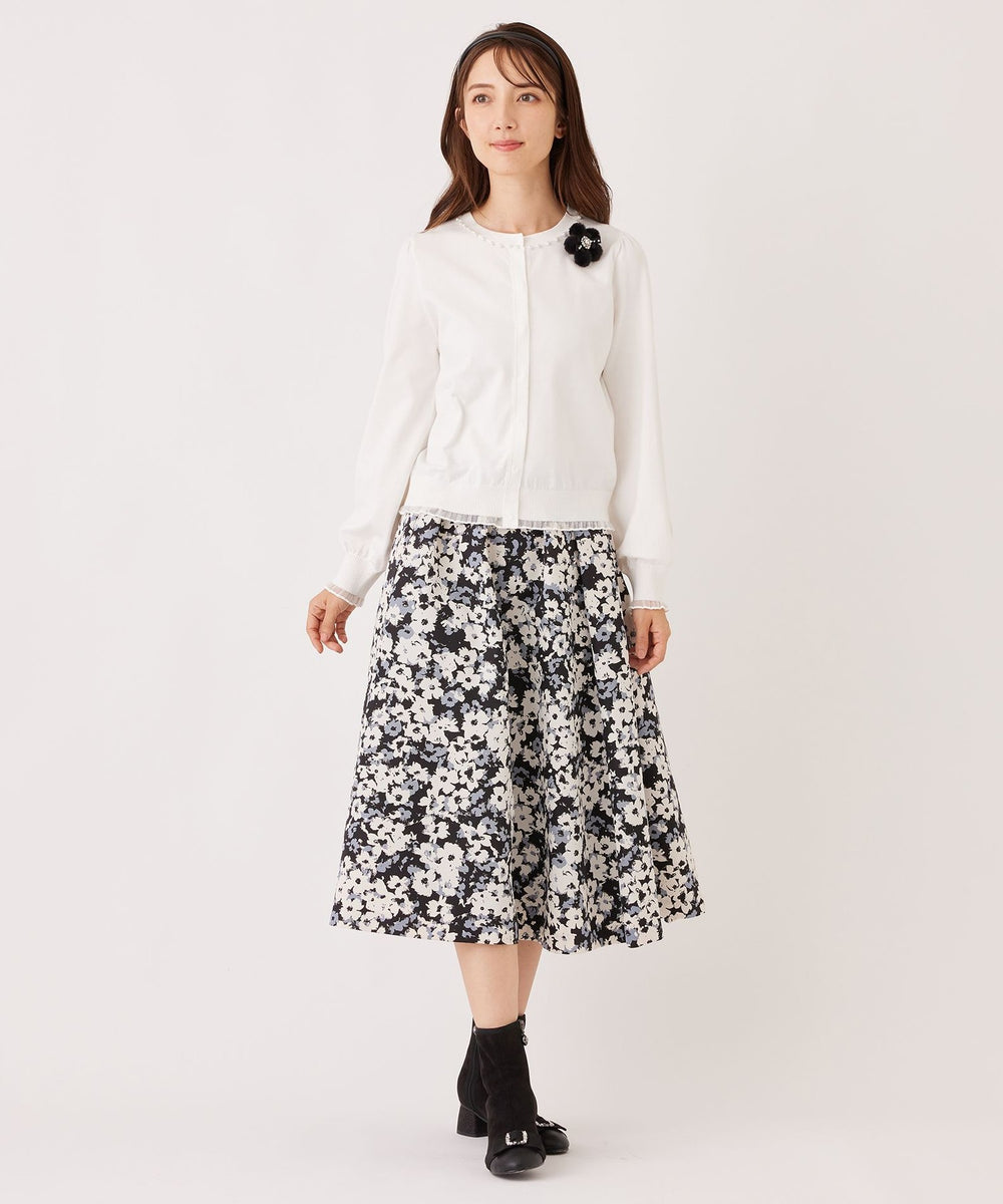 L】アブストラクトフローラル スカート(スカート)｜TO BE CHIC(トゥー