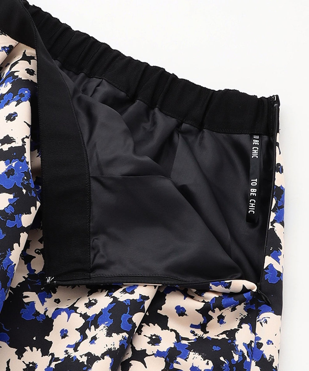 L】アブストラクトフローラル スカート(スカート)｜TO BE CHIC(トゥー