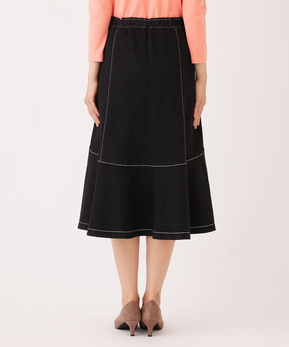 OBLI ミニフレアスカート オブリ ブラック OBLI ミニフレアスカート ブラック OBLI ーオブリー | 伊勢丹新宿