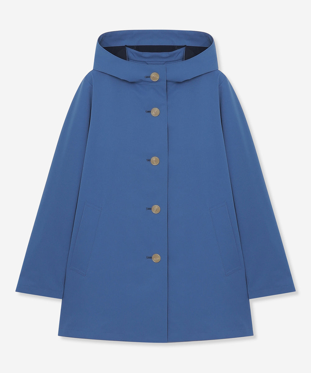 CHRYSTON/クリストン】バイカラーソロタフタフーデッドコート(コート