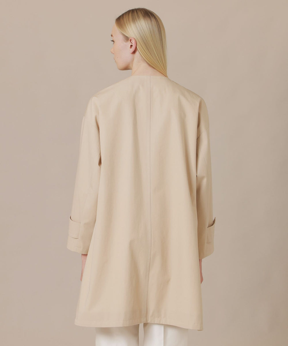 ROSLEY/ロズリー】ウエザーコットンノーカラーコート(コート