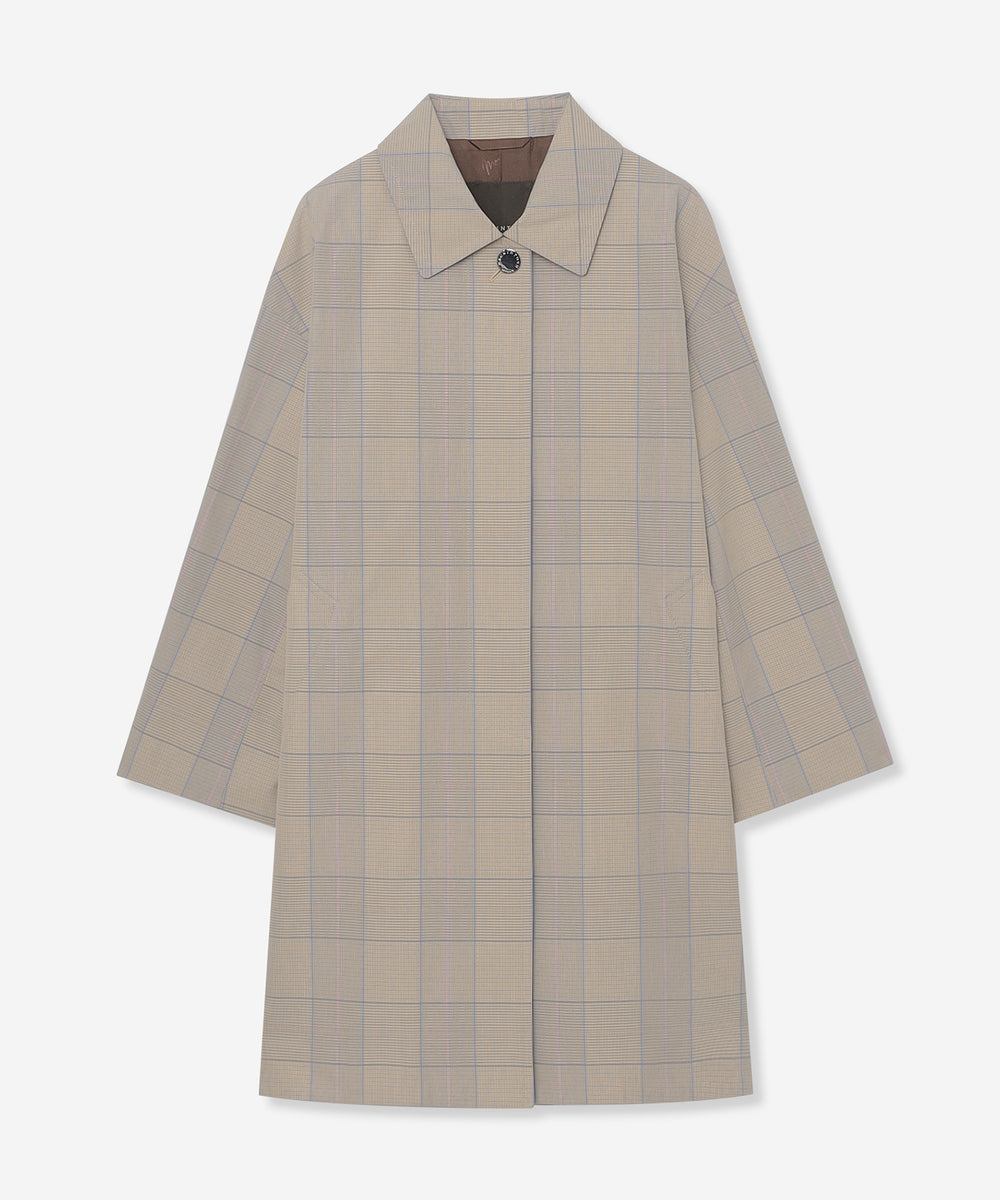ROSLEY/ロズリー】スプリングチェックステンカラーコート(コート