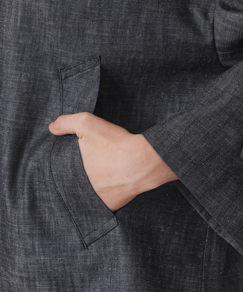 未使用新品★マッキントッシュロンドン★ロズリー デニムステンカラーショートコート 婦人画報掲載】【ROSLEY/ロズリー】リアクティブデニムステンカラー