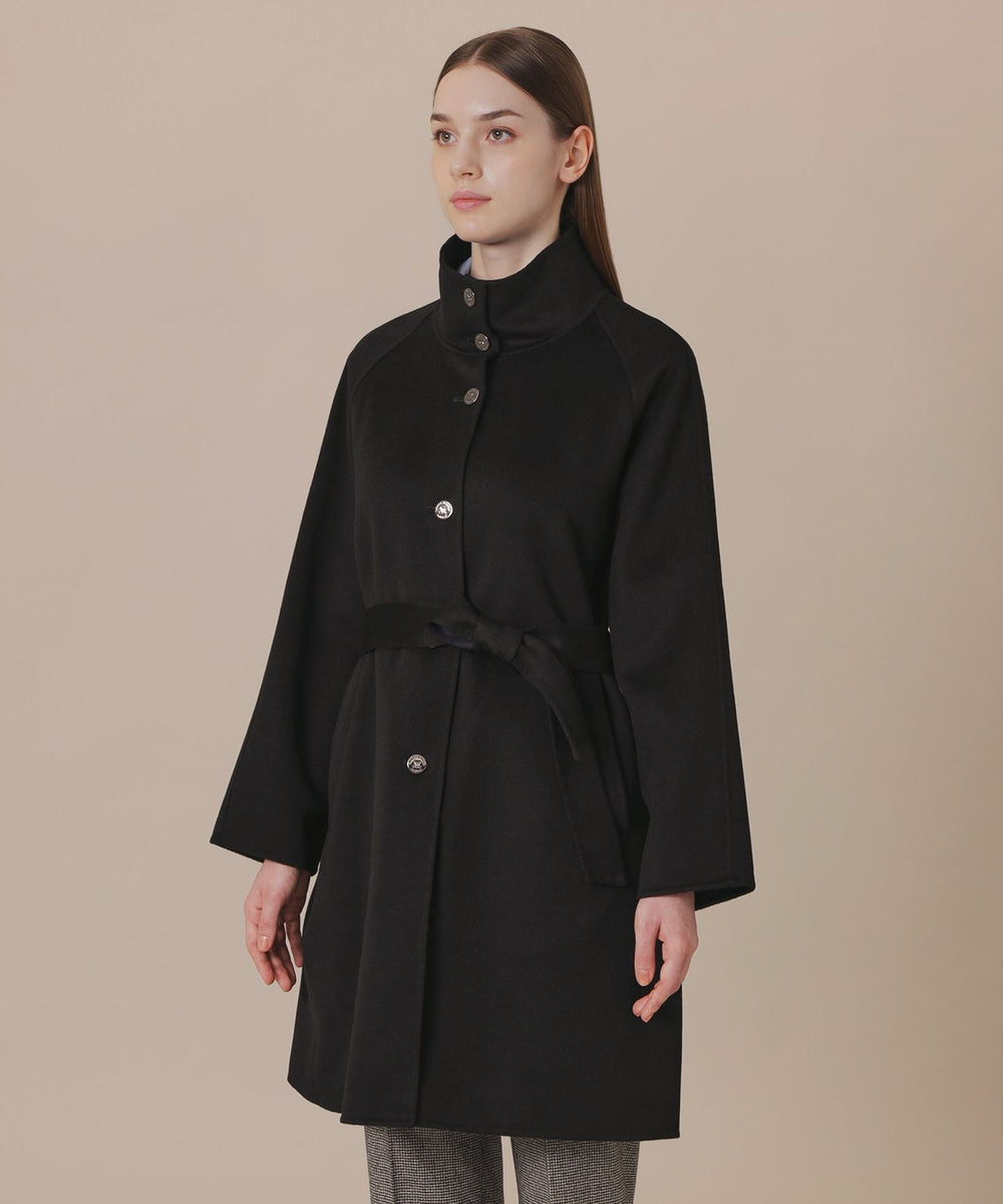 WEB・一部店舗限定】カシミヤブレンドウールリバースタンドカラー