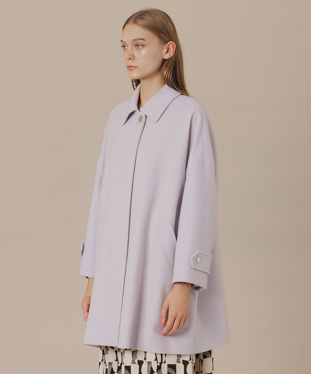 MACKINTOSH LONDON ROSLEY ビーバーステンカラーコート エクラ掲載】【ROSLEY/ロズリー】ピュアラムビーバーノーカラー