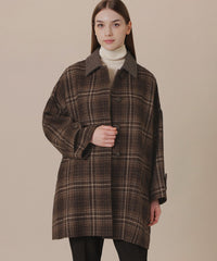 WEB・一部店舗限定】【ROSLEY/ロズリー】ウールリバーチェックコート