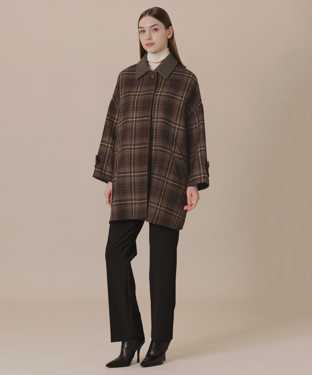 WEB・一部店舗限定】【ROSLEY/ロズリー】ウールリバーチェックコート