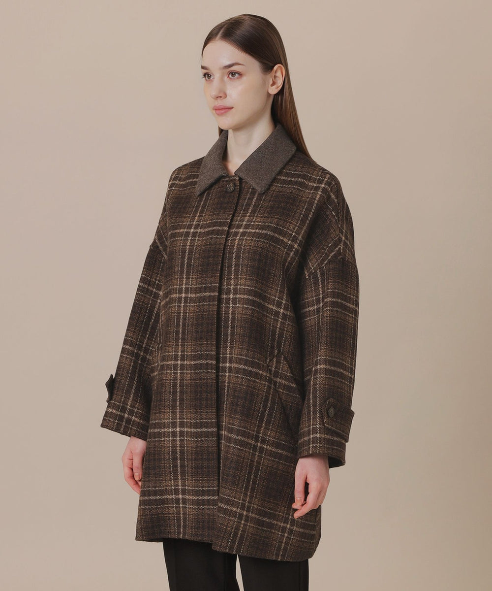WEB・一部店舗限定】【ROSLEY/ロズリー】ウールリバーチェックコート