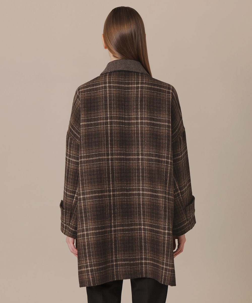 WEB・一部店舗限定】【ROSLEY/ロズリー】ウールリバーチェックコート