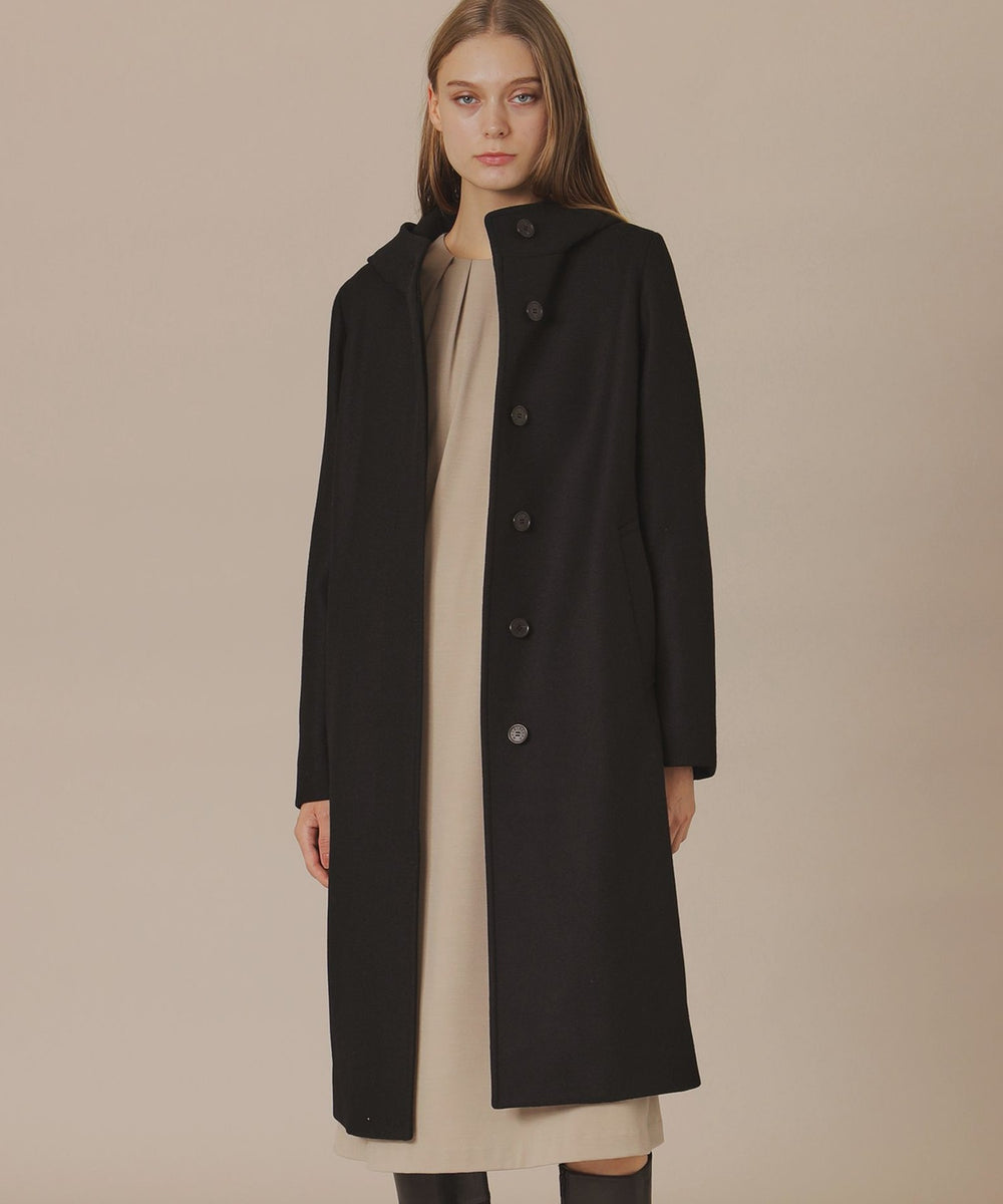CHRYSTON/クリストン】ウールダブルクロスメルトンフーデットコート