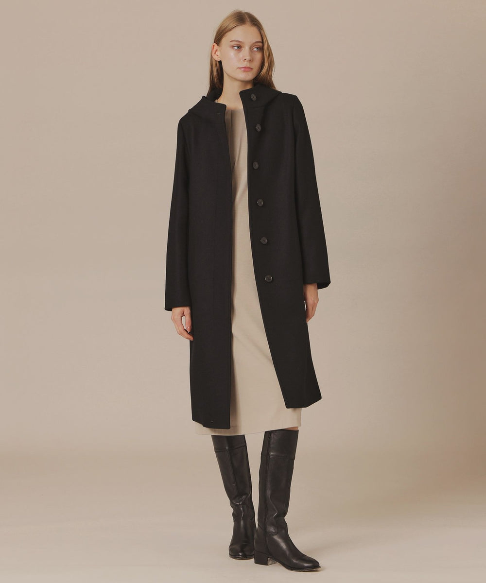 CHRYSTON/クリストン】ウールダブルクロスメルトンフーデットコート