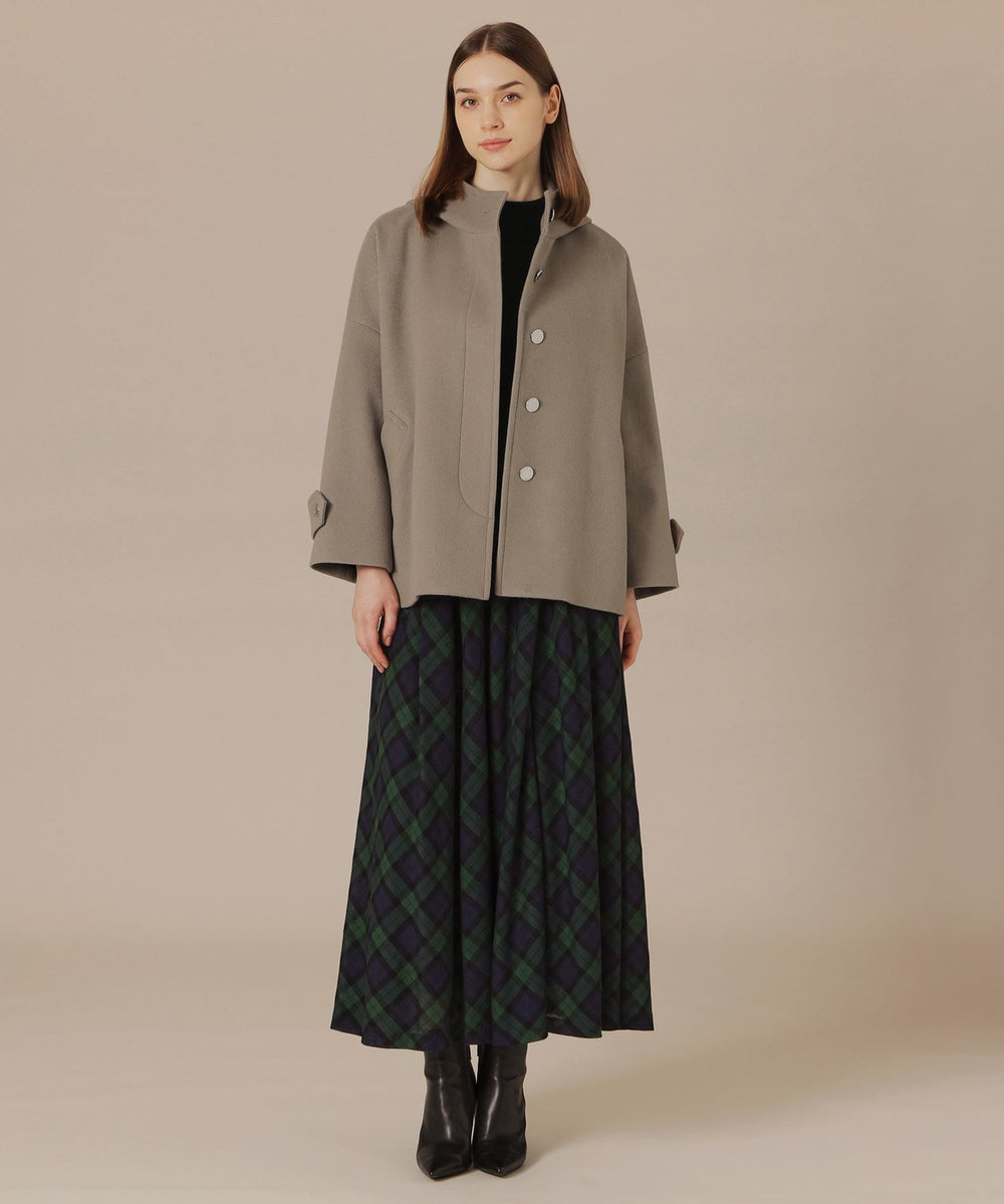 ROSLEY/ロズリーフード】ぺコラム圧縮ビーバーフーデットコート(コート