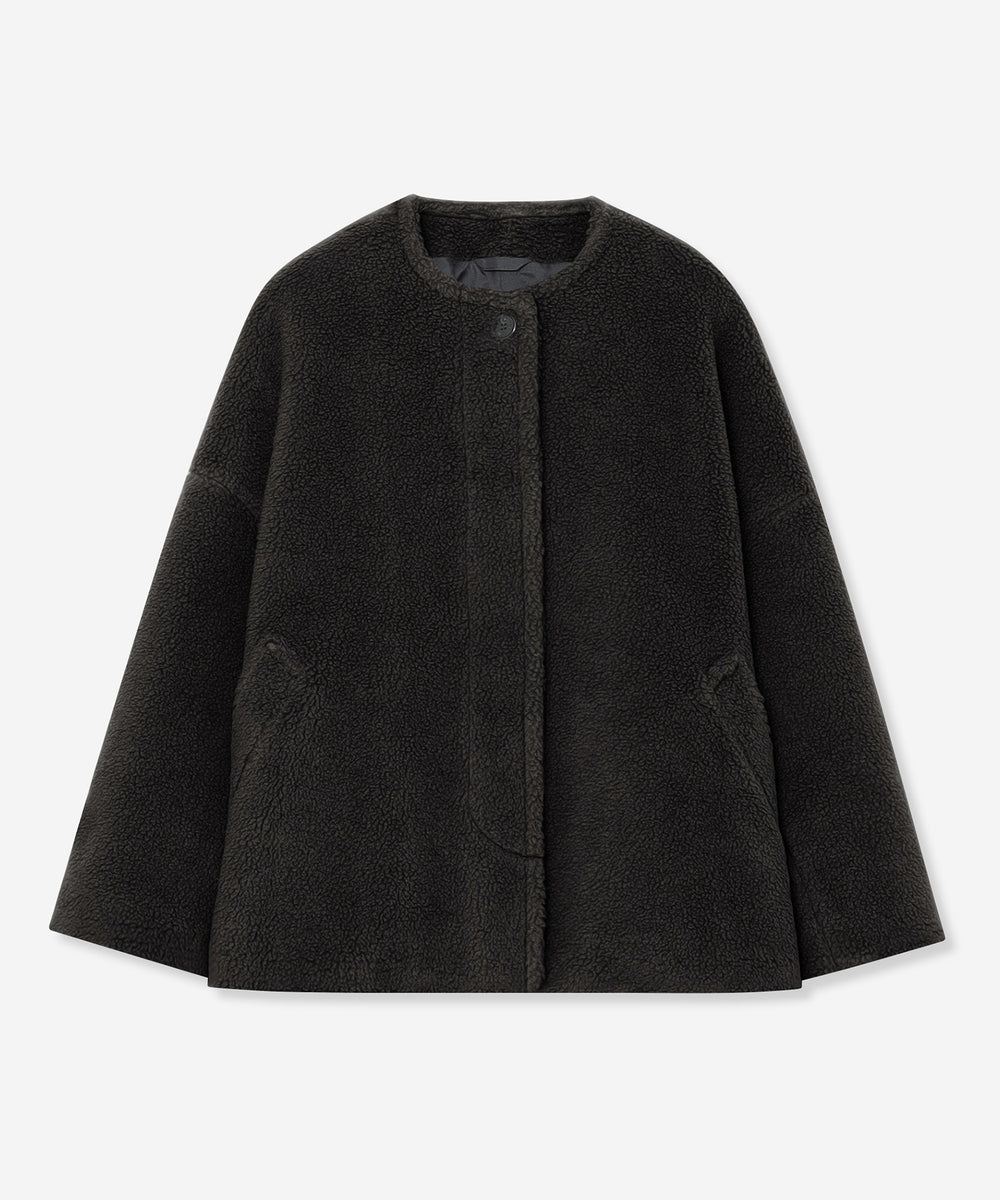 WEB・一部店舗限定】【ROSLEY/ロズリー】ウールブレンドボアノーカラー