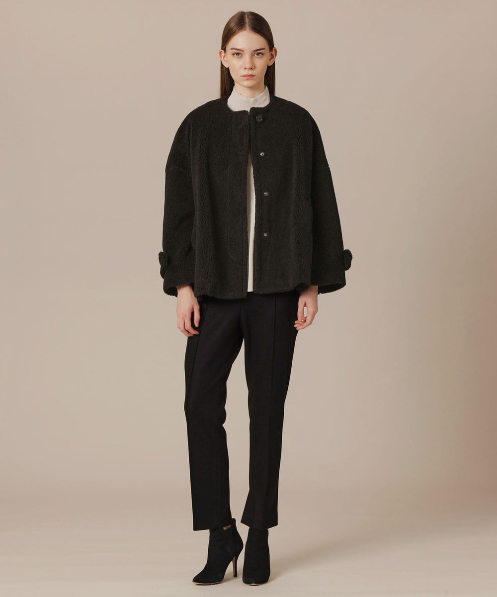 WEB・一部店舗限定】【ROSLEY/ロズリー】ウールブレンドボアノーカラー