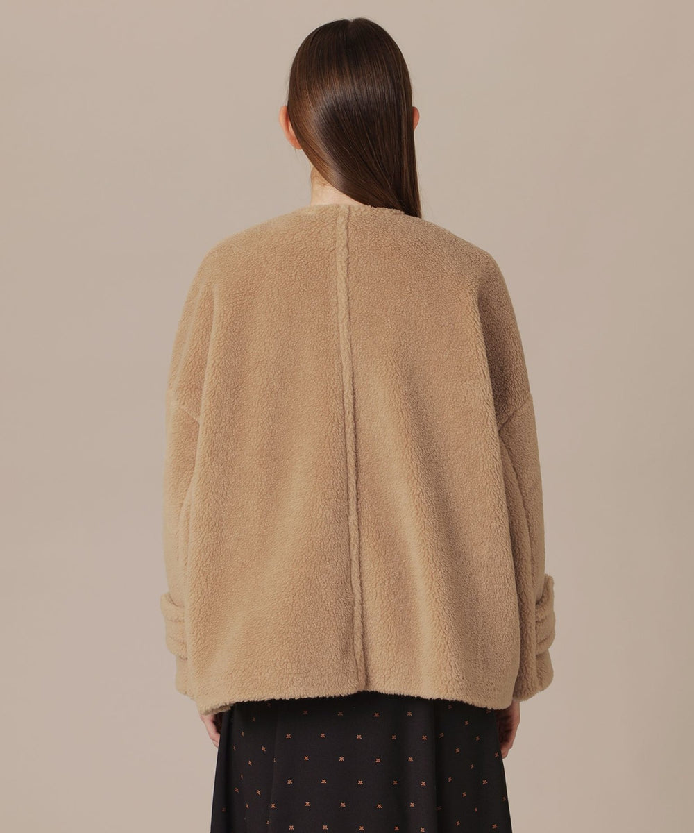 WEB・一部店舗限定】【ROSLEY/ロズリー】ウールブレンドボアノーカラー