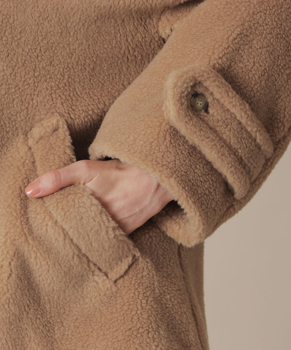 WEB・一部店舗限定】【ROSLEY/ロズリー】ウールブレンドボアノーカラー