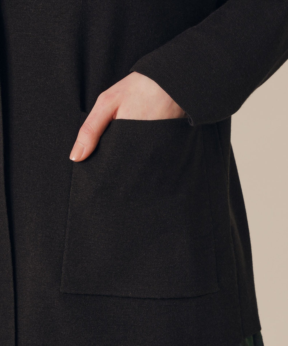 【マッキントッシュロンドン】ノーカラーコート　ニットコート クリアーニットジャケット(コート)｜MACKINTOSH LONDON