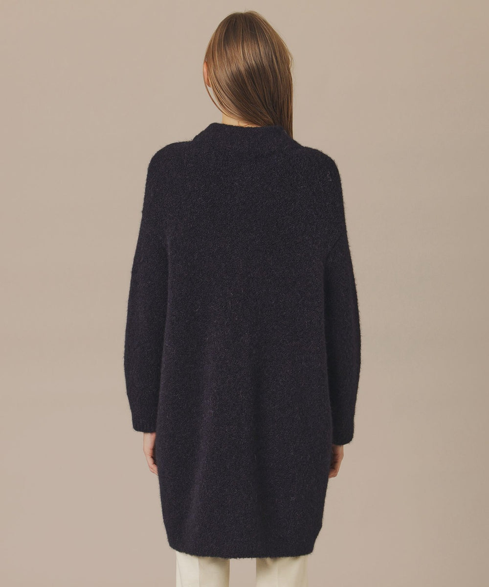 【希少 良品】Harrods　ロングカーディガン コート 切り返し レザー 希少 良品】Harrods ロングカーディガン コート 切り返し レザー