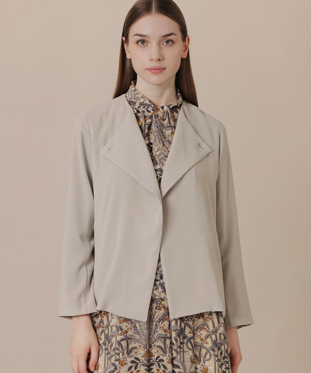 MAKOページ ベージュとモカ　横長スワッグ パウダリーソフトジョーゼットジャケット(ジャケット)｜MACKINTOSH