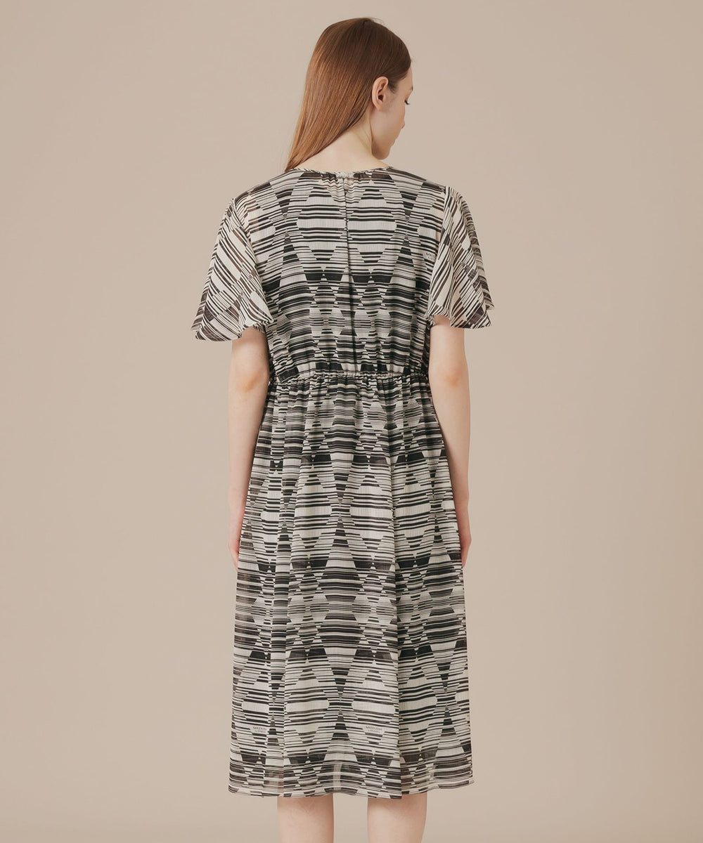 ダイヤボーダープリントワンピース(ワンピース)｜MACKINTOSH