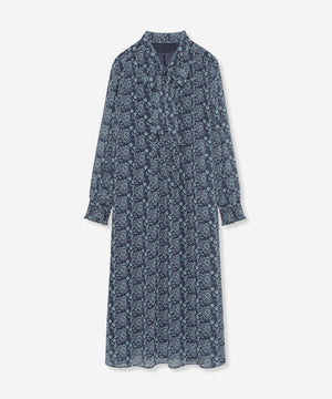 BIBURY FLOWER】バイカラーバイブリークレープワンピース(ワンピース