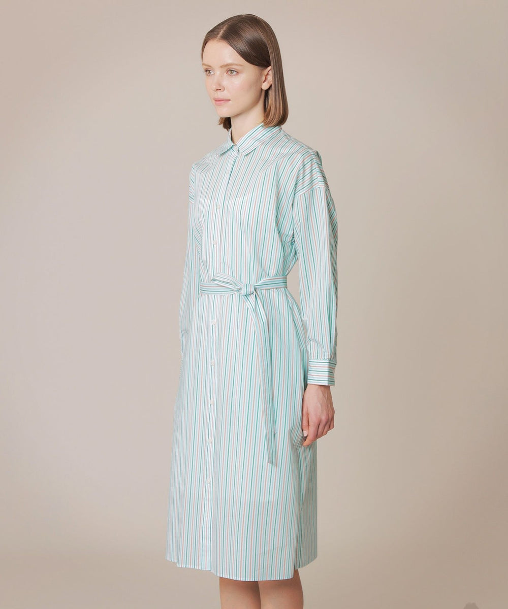 コットンナイロンストライプシャツワンピース(ワンピース)|MACKINTOSH