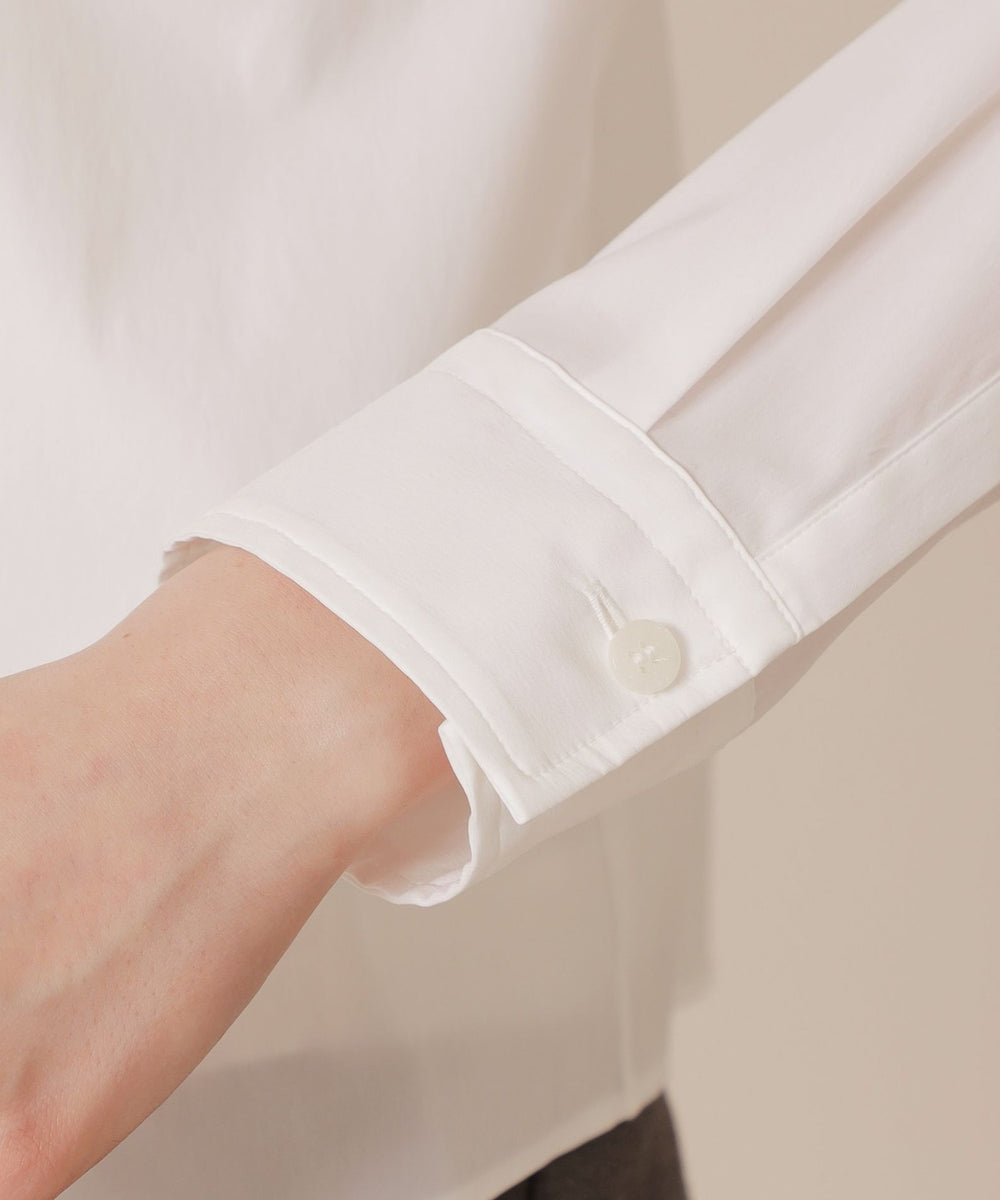 Mackintosh コットンナイロンストレッチパフスリーブ ブラウス シャツ ホワイト レディース マッキントッシュ【中古】6-0330M∞ Mackintosh コットンナイロンストレッチパフスリーブ ブラウス シャツ