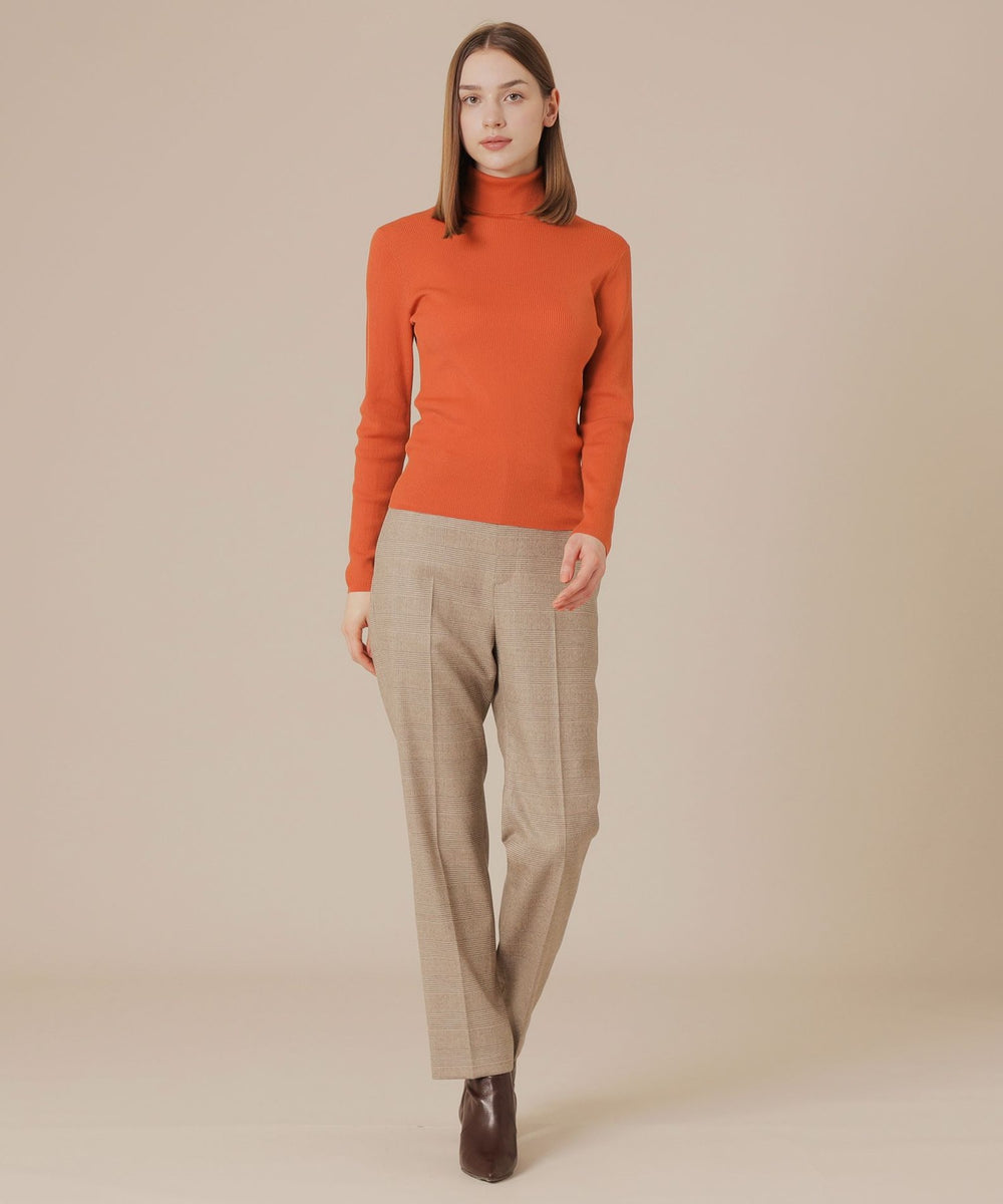 シャネル ベージュ リブ編みタートルネック シャネル ベージュ リブ編みタートルネック