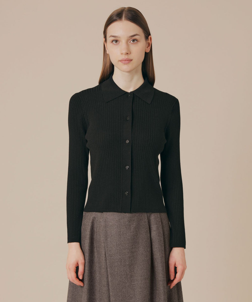 グリーン　マッキントッシュロングカーディガン　コートロズリー クリアーニット衿付きカーディガン(トップス)｜MACKINTOSH