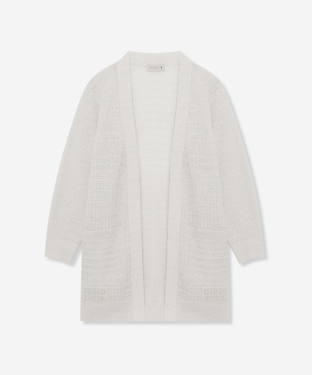 マッキントッシュロンドン⭐︎ リブニットカーディガン　ホワイト　M マッキントッシュ ロンドン MACKINTOSH LONDON 【WEB・一部店舗限定