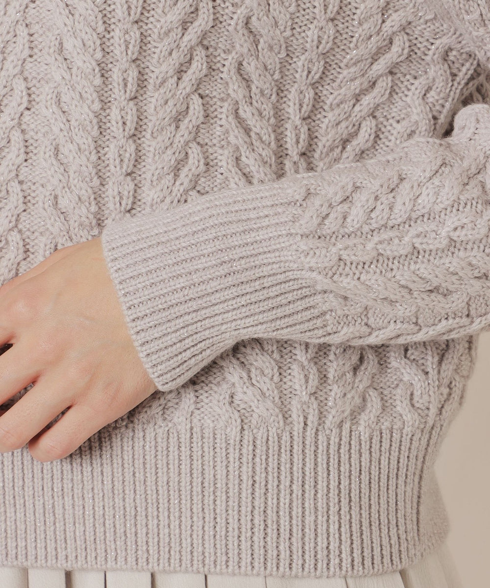 婦人画報11月号掲載】ブリリアントニットケーブルプルオーバー