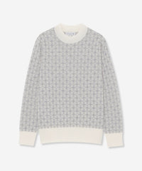 美品 MACKINTOSH マッキントッシュ ブリリアントアンドリュージャカードニットプルオーバー ニット 38 M ウール100% 長袖セーター 幾何学模様 トップス レディース AU4266A46 ブリリアントアンドリュージャカードニットプルオーバー(トップス